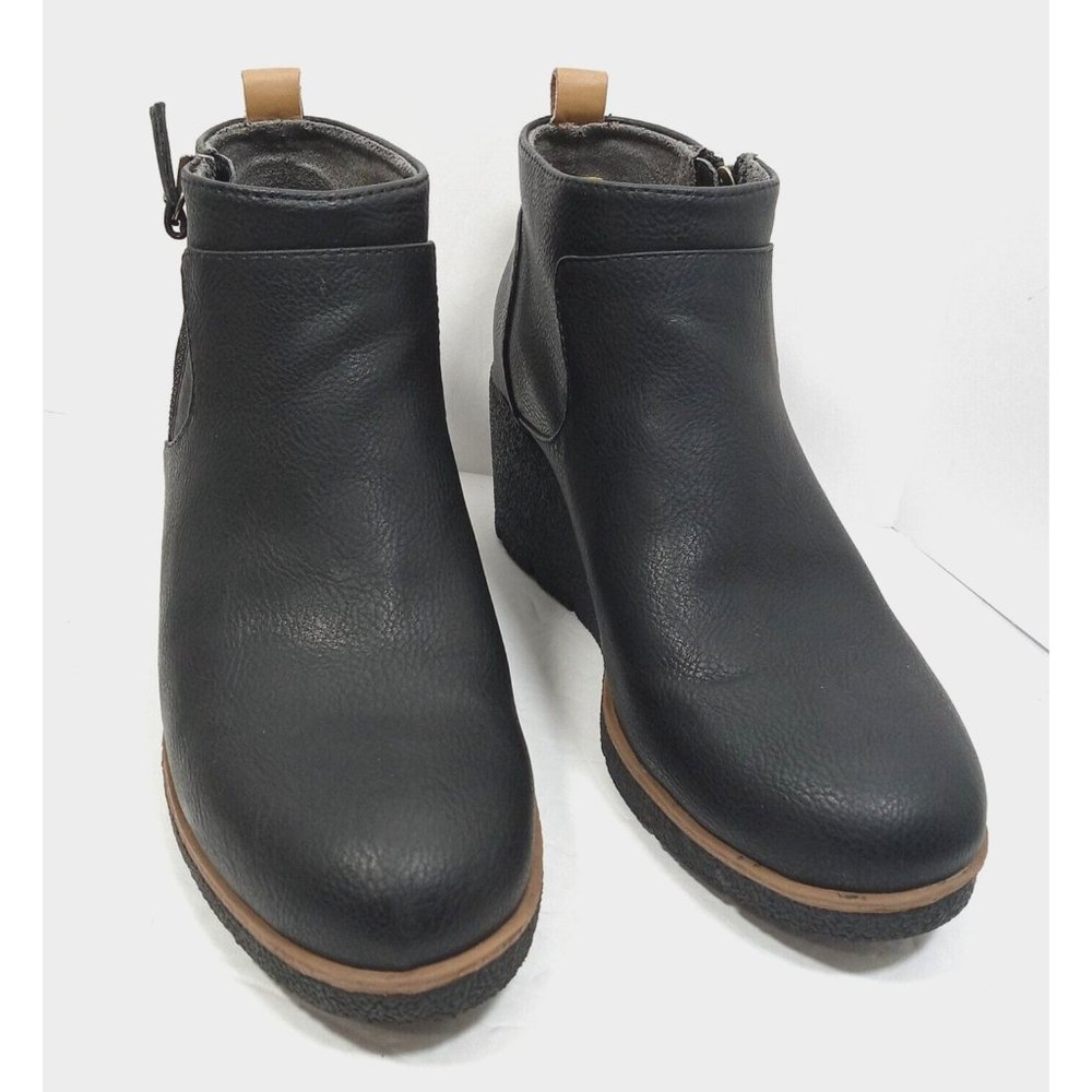 Women's Dr. Scholl's Ankle Boot Bianca Wedge Shoe Size 7 1/2 Outside Zip